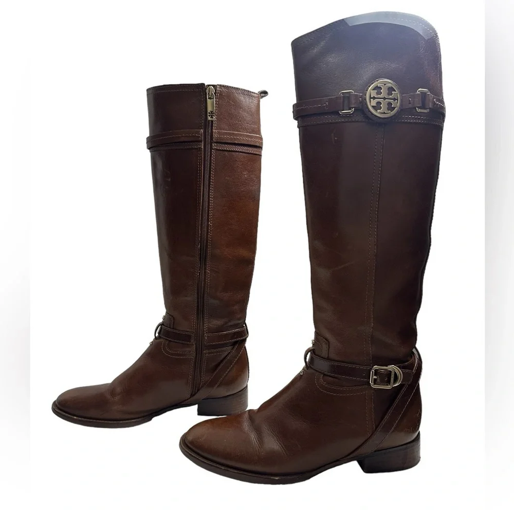 Tory burch riding boots 8 Brown